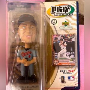 2001 UPPER DECK PLAY MAKERS CAL RIPKEN JR BOBBLEHEAD AWAY JERSEY BAL ORIOLES